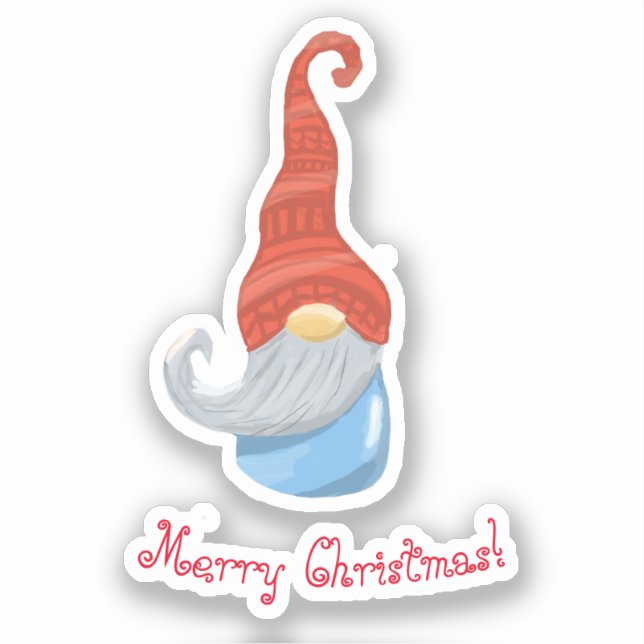 Funny Christmas Gnome Sticker - Niedlicher Holiday (Vorderseite)