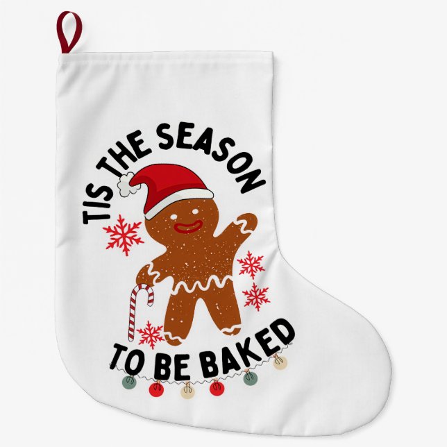 Funny christmas großer weihnachtsstrumpf (Vorderseite)
