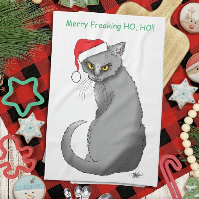 Funny Christmas Grumpy Cat Geschirrtuch (Von Creator hochgeladen)