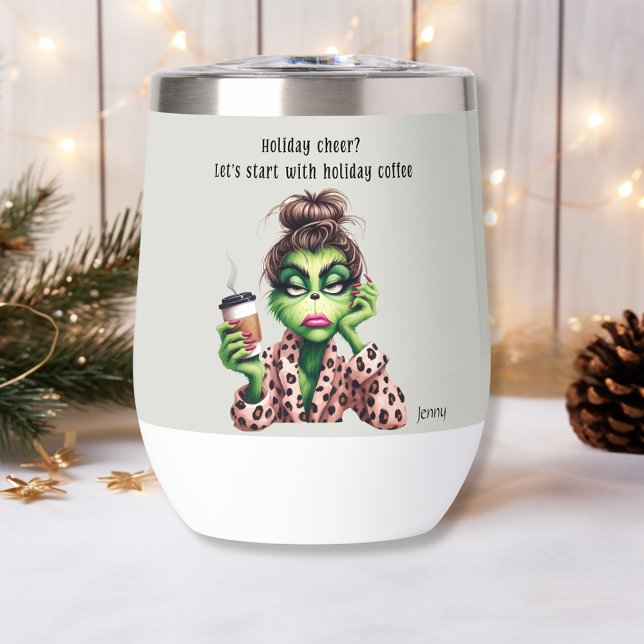 Funny Christmas Grumpy Green Fur Frauen-Mama (Von Creator hochgeladen)