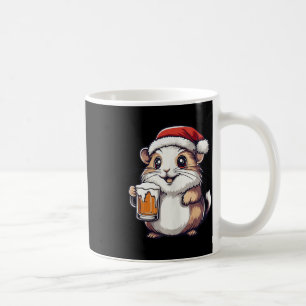 Funny Christmas Hamster mit Bier-Comic Kaffeetasse