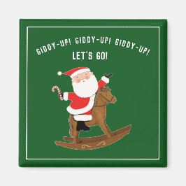 Funny Christmas Holiday Horse Magnet