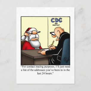 Funny Christmas Holiday Postcard Feiertagspostkarte
