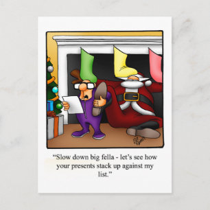 Funny Christmas Holiday Postcard Postkarte
