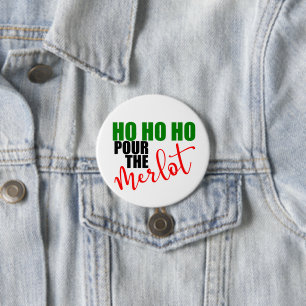 Funny Christmas Holiday trinken Party Wein Button