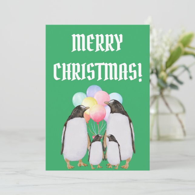 Funny christmas holidays dankeskarte (Stehend Vorderseite)