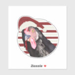 Funny Christmas Hühnerrot und weiße Streifen Aufkleber<br><div class="desc">Mit diesem Funny Christmas Chicken Red and White Stripes Aufkleber geben Sie Ihrem Urlaubsdekor eine schöne Zeit. Dieses fröhliche Huhn, in einer Weihnachtsmannmütze gekleidet, bringt eine skurrile Touch zu Ihren Weihnachtsfeiern. Stick es auf Ihre Geschenke, Karten, oder Dekorationen, um den Urlaub Geist mit einem Hauch von Geflügel Hügelland zu verbreiten!...</div>