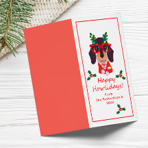 Funny Christmas Hund Howliday Niedlich Hund Faltka