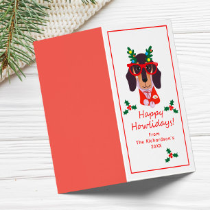 Funny Christmas Hund Howliday Niedlich Hund Faltka