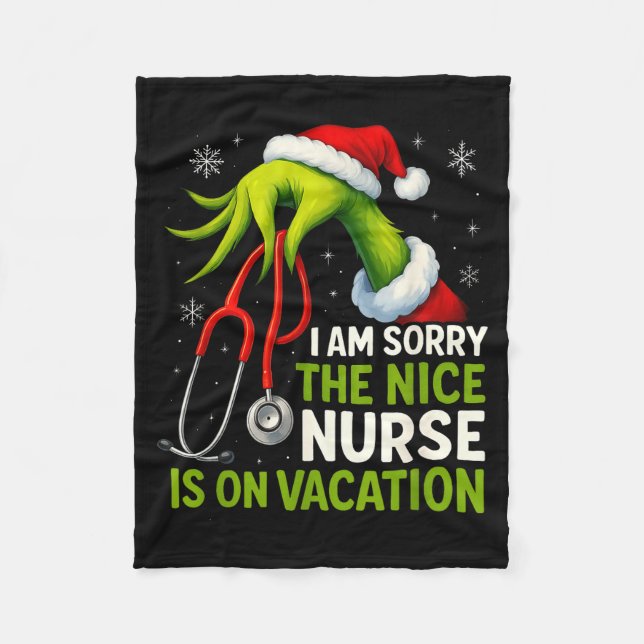 Funny Christmas I Am Sorry The Niche Nurse Medical Fleecedecke (Vorderseite)