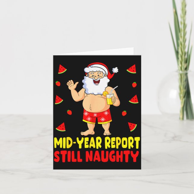 Funny Christmas In July Santa Summer Vacation Men  Karte (Vorderseite)