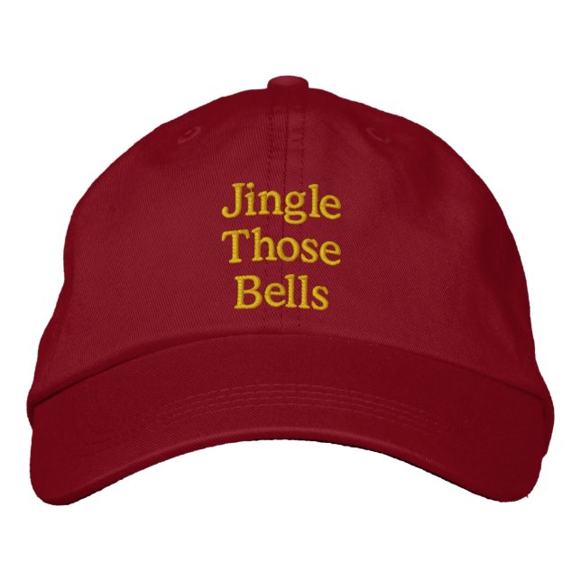 Funny Christmas innuendo Rotes Gold Bestickte Kappe (Vorderseite)