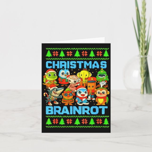 Funny Christmas Italian Brain Rot Italian Brainrot Karte (Vorderseite)