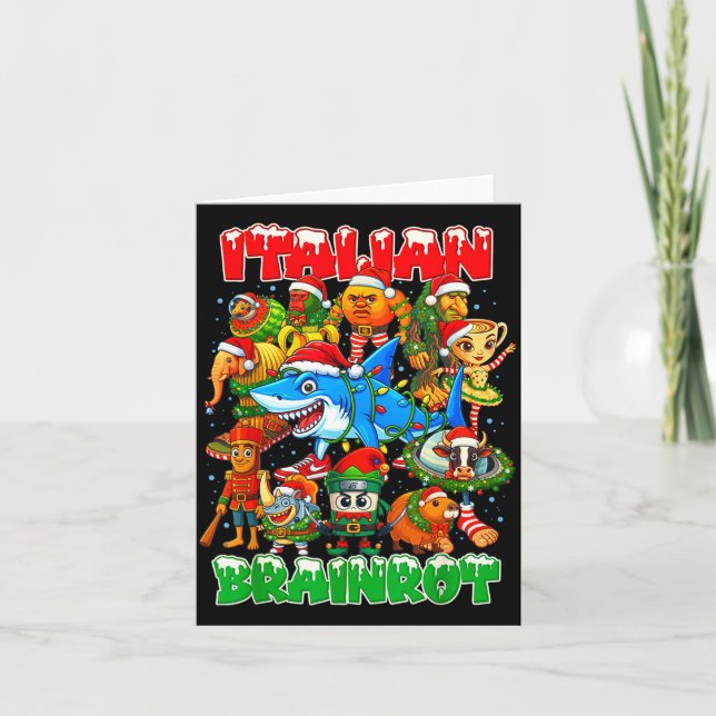 Funny Christmas Italian Brain Rot Italian Brainrot Karte (Vorderseite)