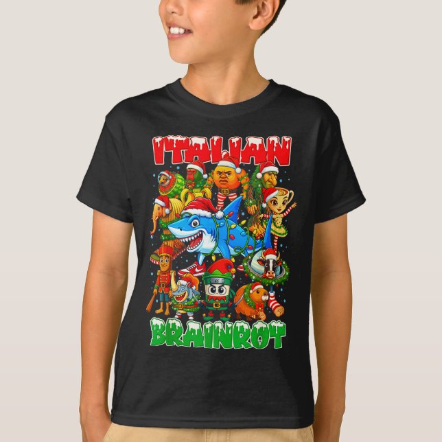 Funny Christmas Italian Brain Rot Italian Brainrot T-Shirt (Vorderseite)