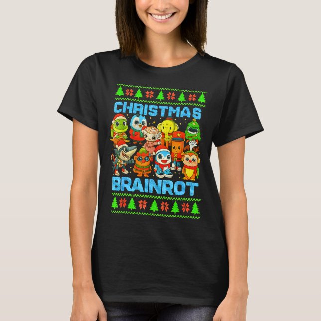 Funny Christmas Italian Brain Rot Italian Brainrot T-Shirt (Vorderseite)