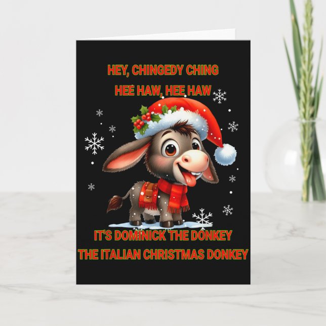Funny Christmas Italian Christmas Dominick The  Karte (Vorderseite)