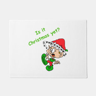 Funny Christmas Joke Überwältigt Elf Xmas Urlaub Fußmatte