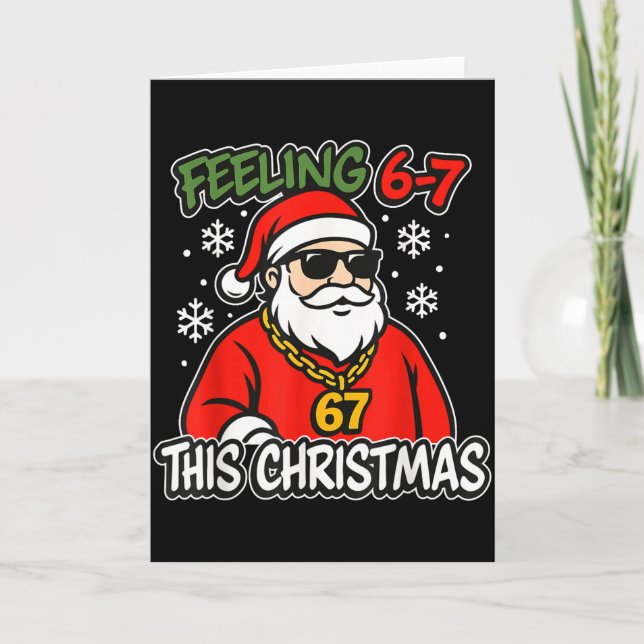 Funny Christmas Kids 6-7 67 Six Seven Meme Boys Ch Karte (Vorderseite)