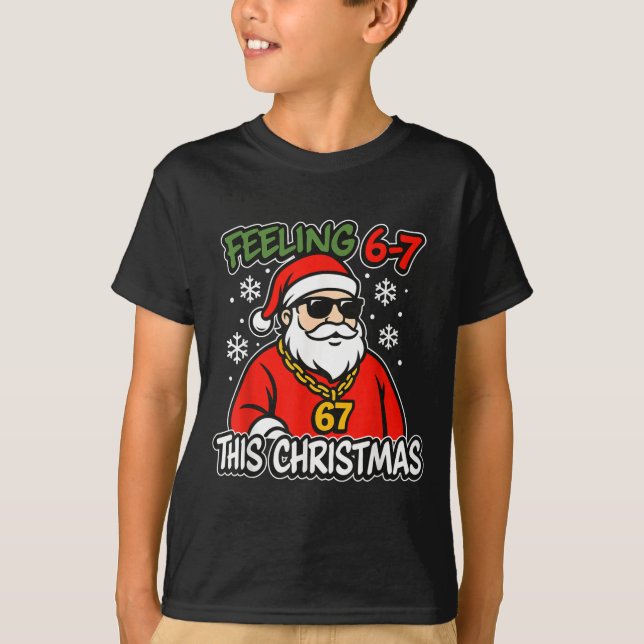 Funny Christmas Kids 6-7 67 Six Seven Meme Boys Ch T-Shirt (Vorderseite)