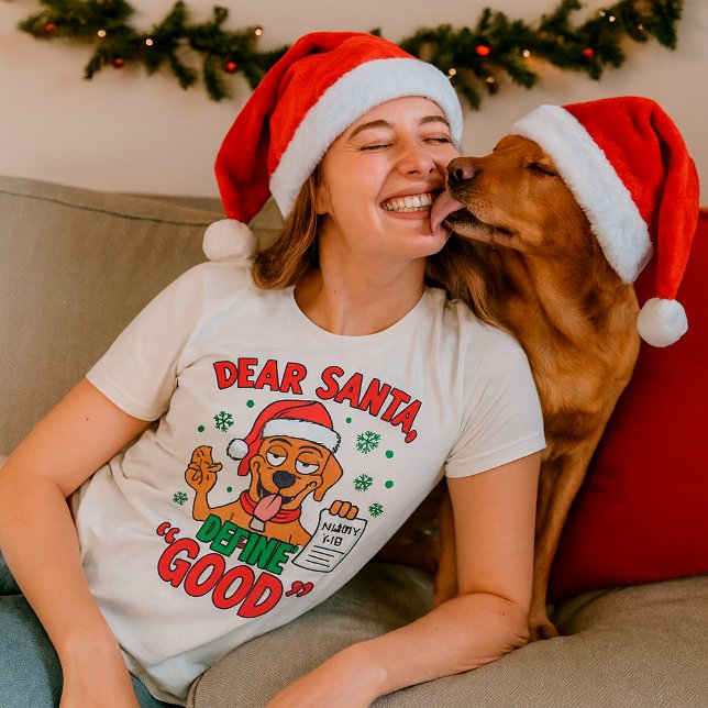 Funny Christmas Labrador Personalized Pet Humor T-Shirt (Von Creator hochgeladen)