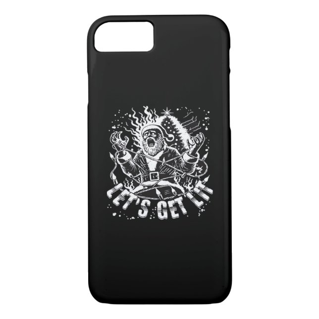 Funny Christmas Let's Get Lit Party Classic Case-Mate iPhone Hülle (Rückseite)