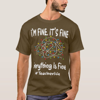 Funny Christmas Lights 2021 Alles ist Fi T-Shirt