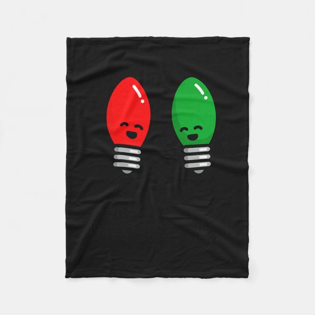 Funny Christmas Lights Pun Working Over Holidays_  Fleecedecke (Vorderseite)