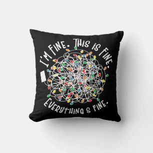 Funny Christmas Lights Sprichwort Kissen