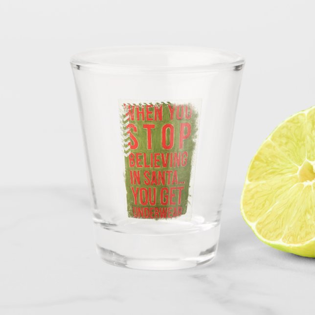 Funny Christmas Message Shot Glass! Schnapsglas (Vorderseite)