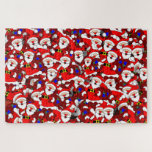 Funny Christmas Modern Whimsical Santa Collage<br><div class="desc">Dieses moderne Design bietet eine farbenfrohe Collage von weihnachtlichen Santas #christmas #holidays #festive #gift #gifts #christmasgifts #holidaygifts #holidaygifts #puzzles #jigsaw #jigsawpuzzle #games #fun #stockingstuffers #secretsanta</div>