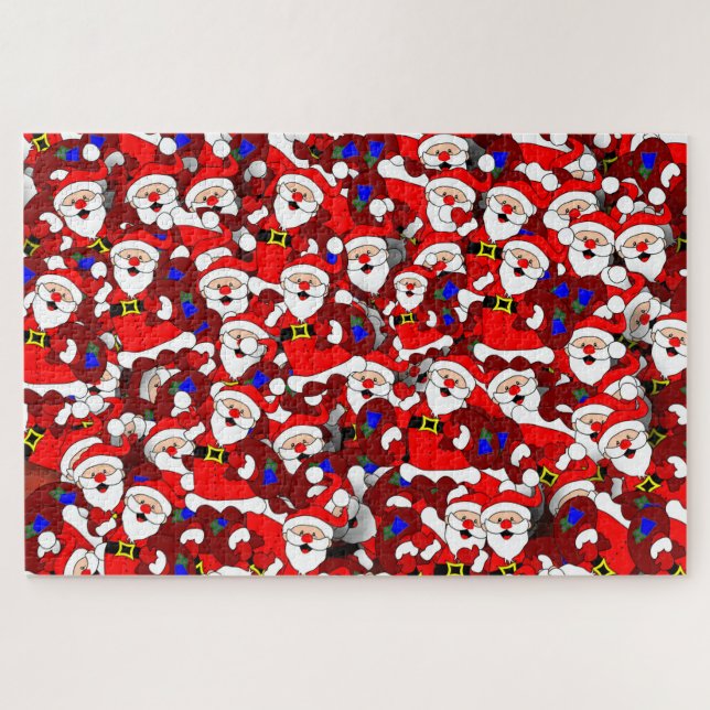 Funny Christmas Modern Whimsical Santa Collage (Horizontal)