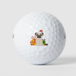 Funny Christmas Mops Hund Tier Lover Xmas Niedlich Golfball
