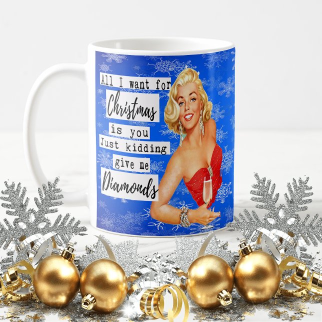 Funny Christmas Mug Best Friend "Give me Diamonds" (Créateur téléchargé)