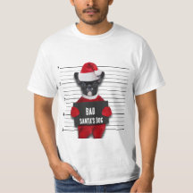 Funny Christmas Mugshot Bad Santa's Dog