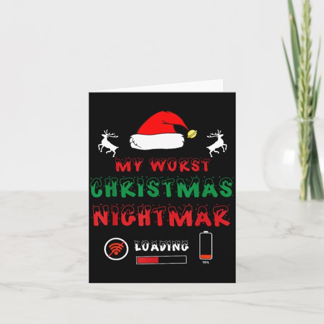 Funny Christmas My Worst For Gamers  Karte (Vorderseite)