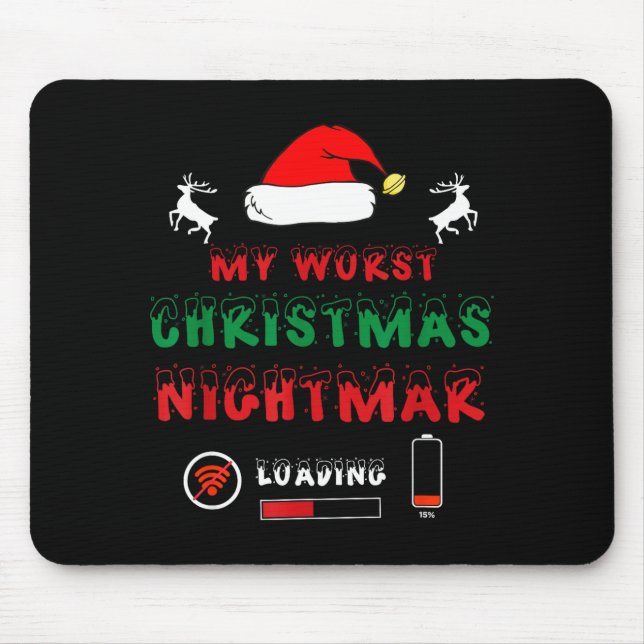 Funny Christmas My Worst For Gamers  Mousepad (Vorne)