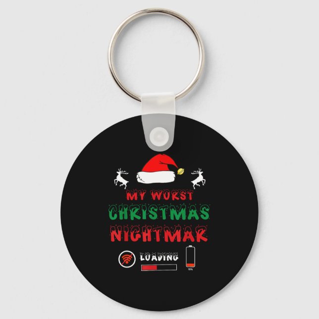 Funny Christmas My Worst For Gamers  Schlüsselanhänger (Vorderseite)