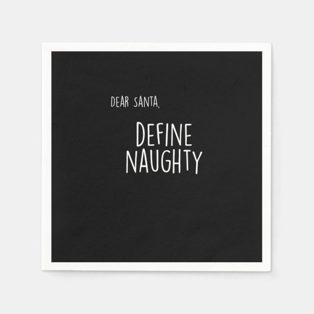 Funny Christmas Naughty Nice Santa Checklist  Serviette (Vorderseite)
