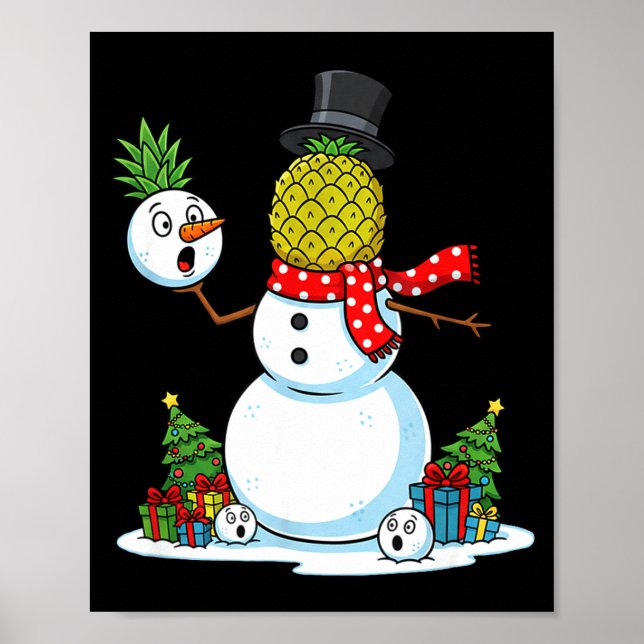 Funny Christmas Ne Snowman Xmas Mens Womens Kids  Poster (Vorne)
