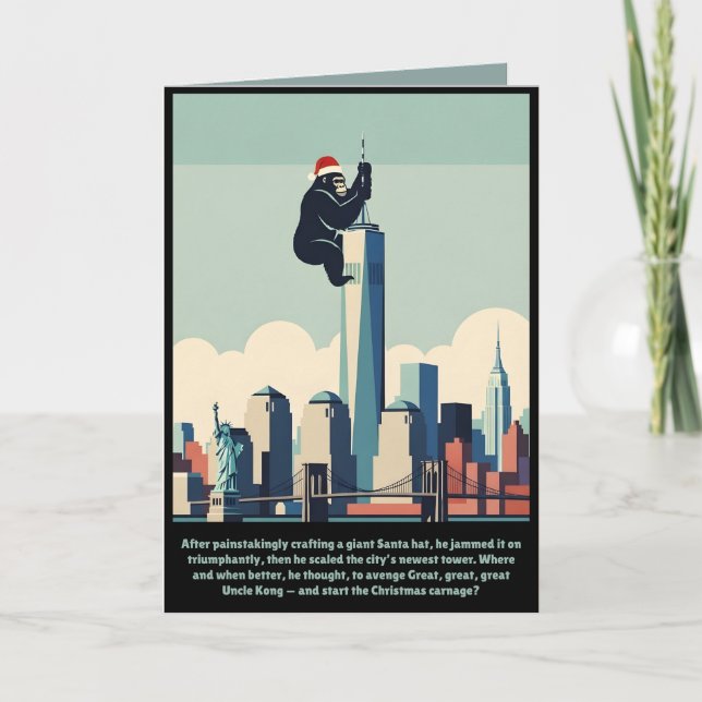 Funny Christmas New York Karte (Vorderseite)