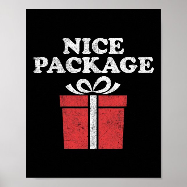 Funny Christmas Nice Package Retro Ugly Party Adul Poster (Vorne)