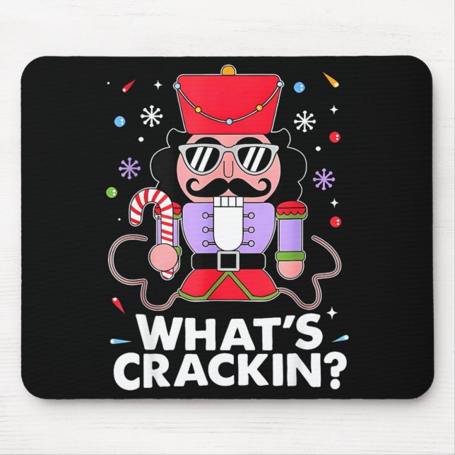 Funny Christmas Nutcracker Men Kids Teen Boys What Mousepad (Vorne)