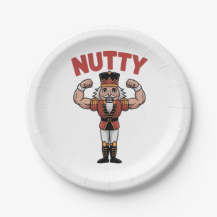 Funny Christmas Nutcracker Nuty Natürliche Fitness Pappteller