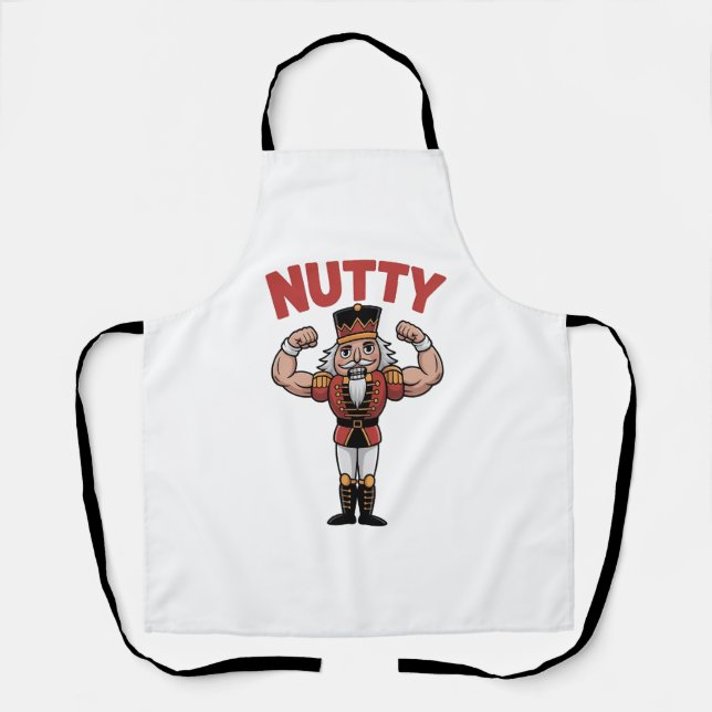 Funny Christmas Nutcracker Nuty Natürliche Fitness Schürze (Vorderseite)