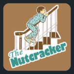 Funny Christmas Nutcracker Quadratischer Aufkleber<br><div class="desc">Der Nutcracker. Knackige Nüsse sind eine Weihnachtsstradition. Funny nostalgische Nutcracker T - Shirt, Geschenke, Grußkarten und Bekleidung machen unglaublich witzig Weihnachtskarten und lustige Weihnachtsabend T-Shirts für alle Ihre Weihnachtsfeiern und Feiern.</div>