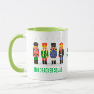 Funny Christmas Nutcracker Squad Matching Green Tasse