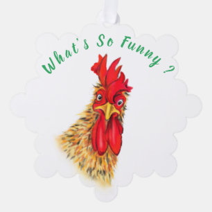 Funny Christmas Ornament Card Überraschender Roost Karte