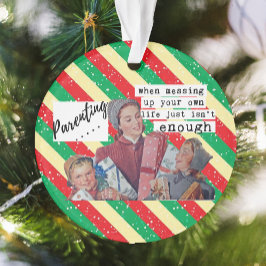 Funny Christmas Ornament Retro Best Friend Parent