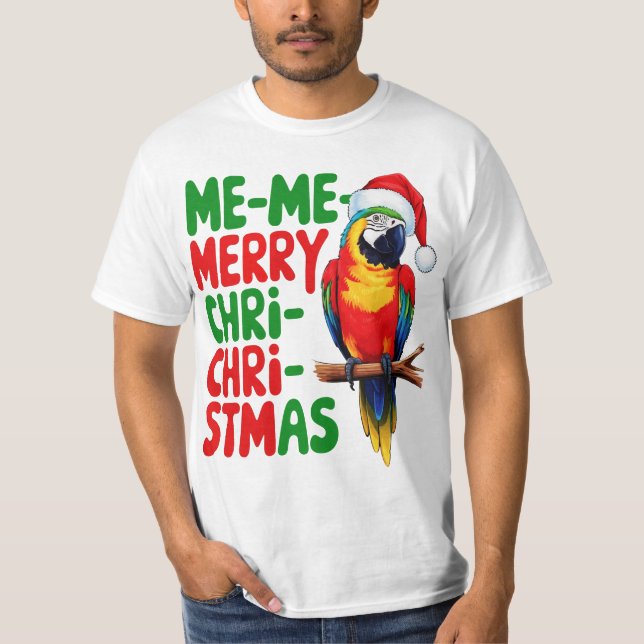 FUNNY CHRISTMAS PARROT T-Shirt (Vorderseite)